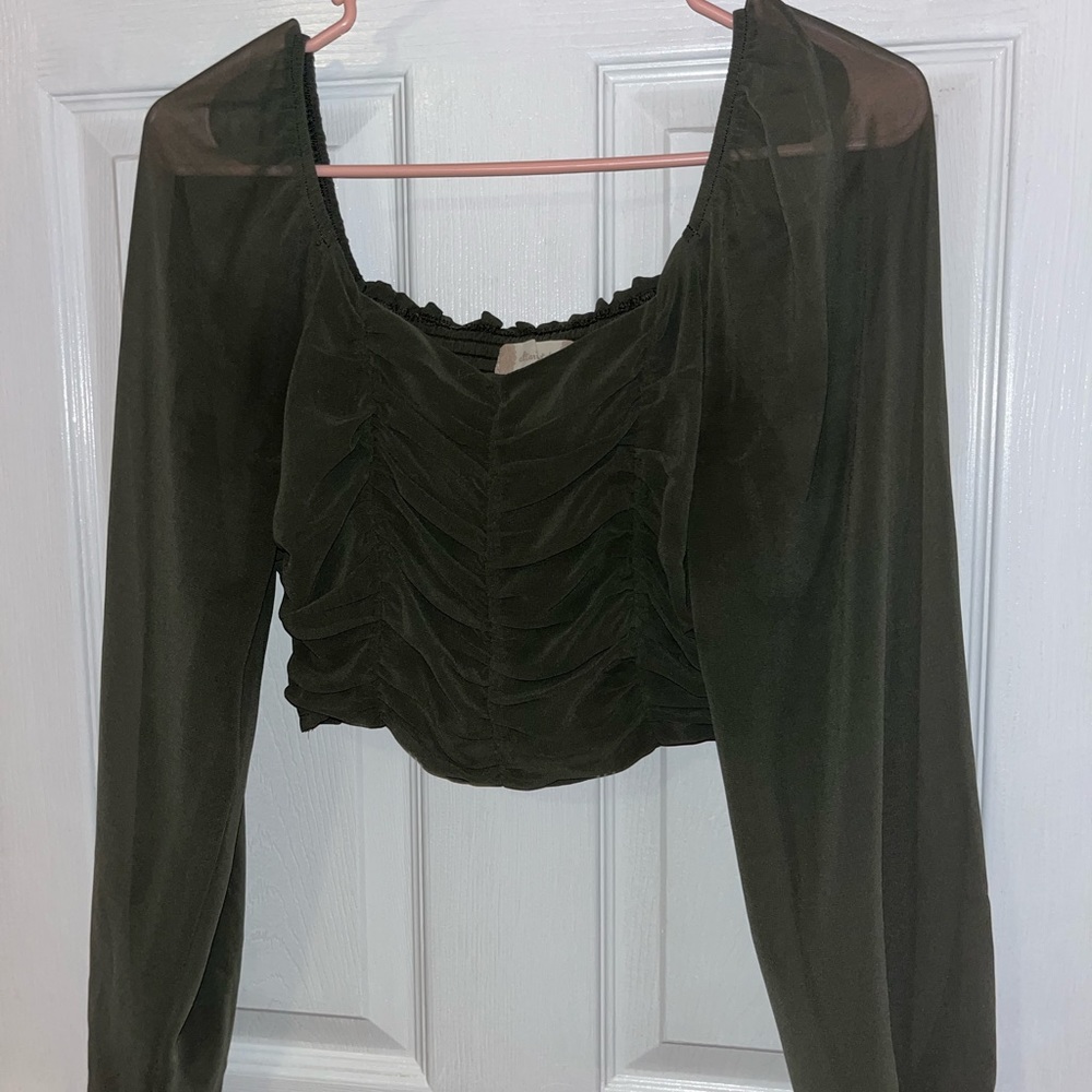 Altr’d State. Olive crop top. Size small.